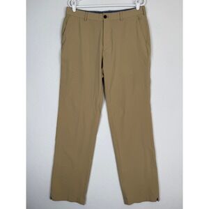 Brooks Brothers Chino Pants Men's 33x30 Stretch Khaki Performance Golf Polyester